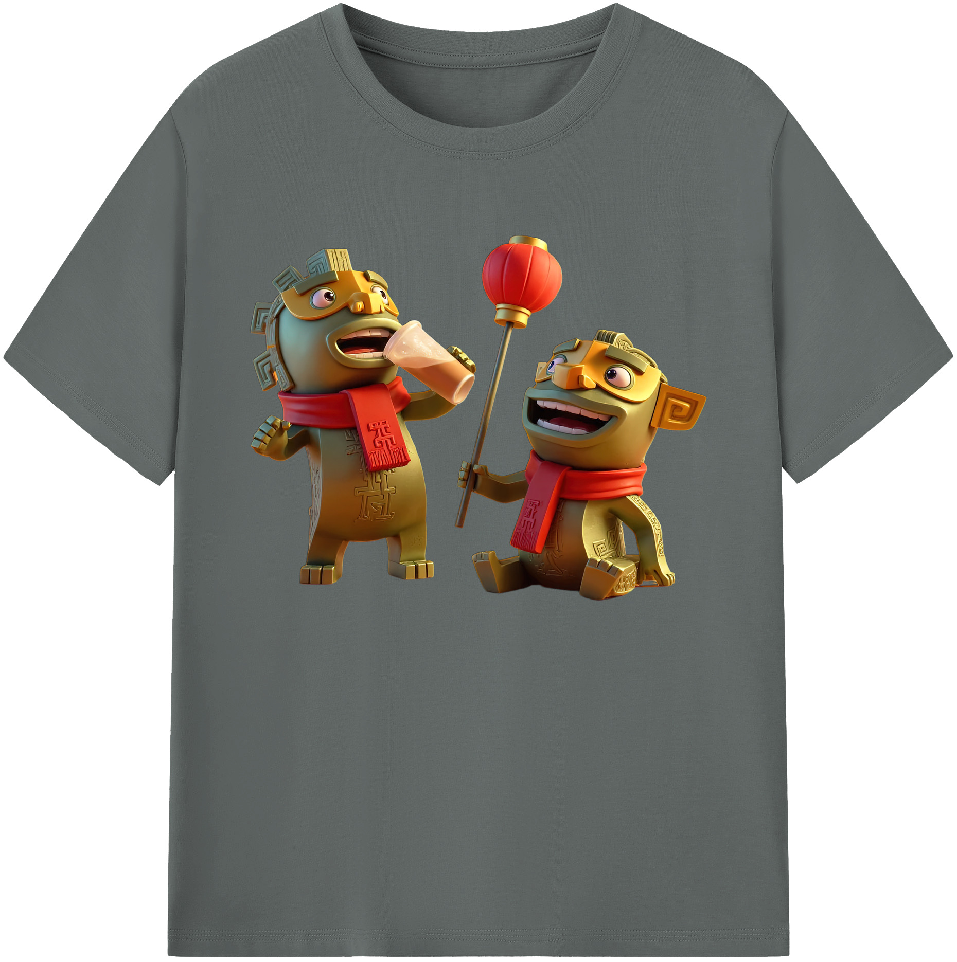 （画像用） Ne Zha 2 ナタ 魔童の大暴れ 綿100％ メンズ半袖Tシャツ｜肌触りやわらか＆通気性